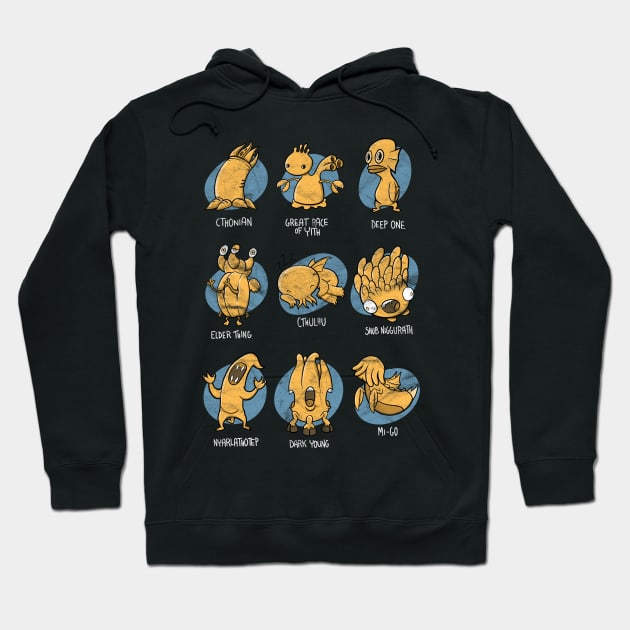 Cute Cthulhu and friends Hoodie by odde